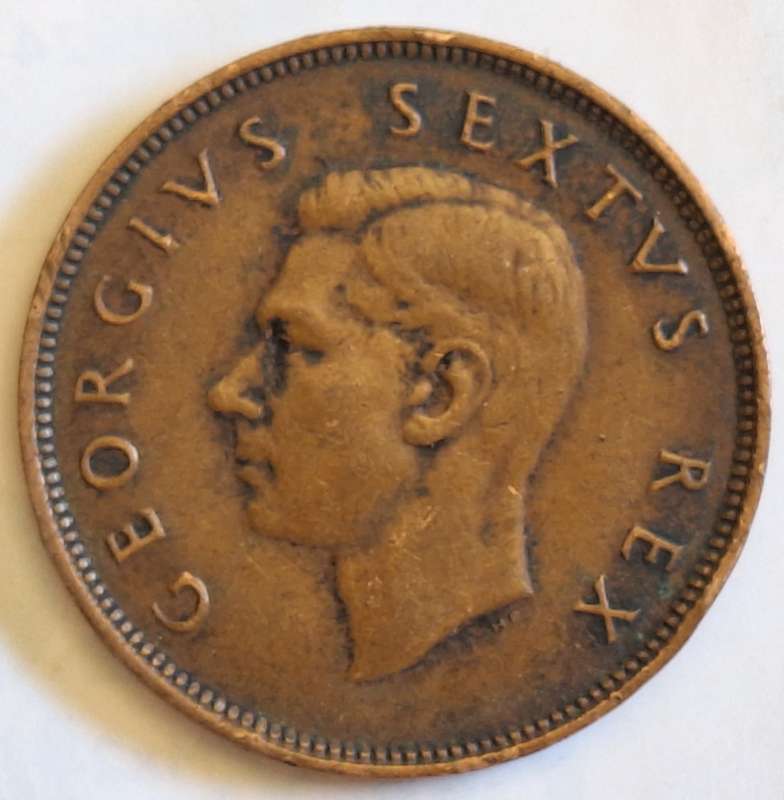South Africa 1950 George VI 1/2d Half Penny Bronze