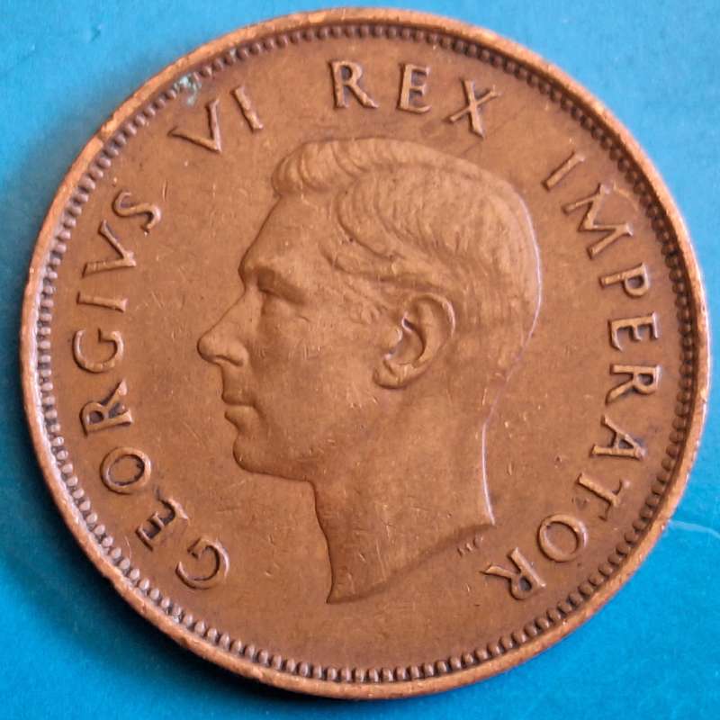 South Africa 1945 George VI 1/2d Half Penny Bronze
