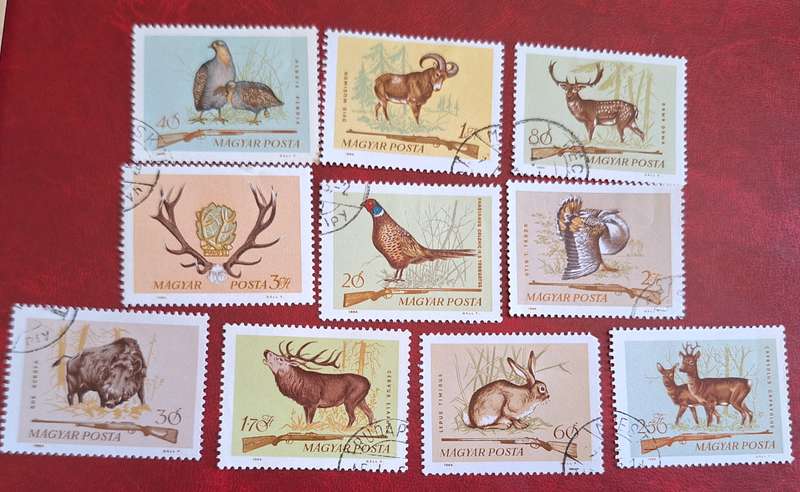 Hungary 1964 Hunting Set of 10 Used Hinged stamps