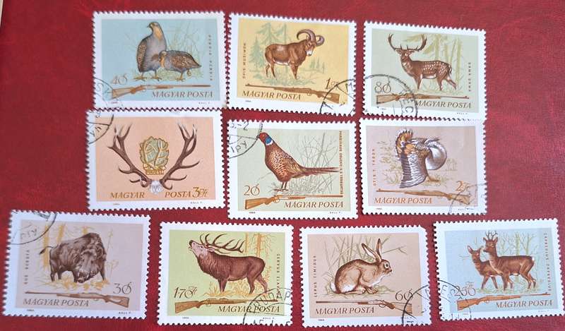 Hungary 1964 Hunting Set of 10 Used Hinged stamps
