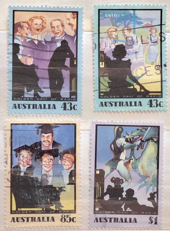 Australia 1991 Golden Days of Radio Set of 4 Used Hinged stamps