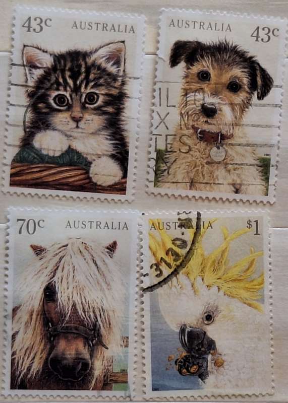 Australia 1991 Pets Set of 4 Used Hinged stamps