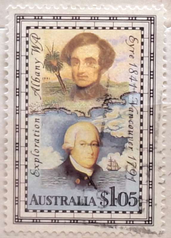 Australia 1991 Exploration of Albany: Edward John Eyre & George Vancouver 1 Used stamp