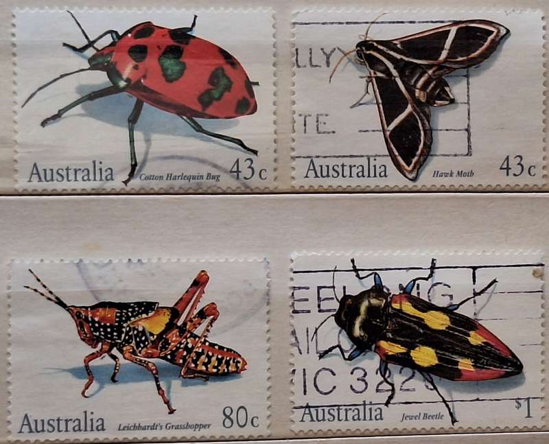 Australia 1991  Insects  Set of 4 Used Hinged stamps