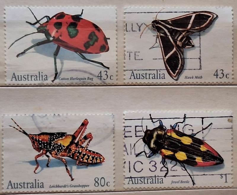Australia 1991  Insects  Set of 4 Used Hinged stamps