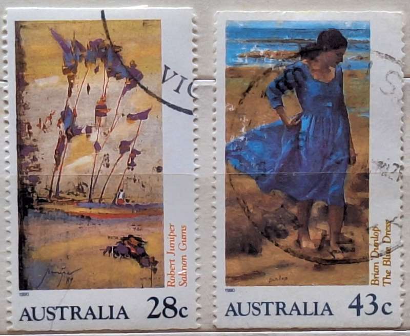 Australia 1990 Heidelberg and Heritage Set of 2 Used Booklet stamps
