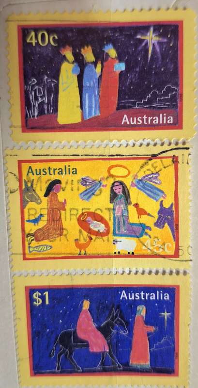 Australia 1998 Christmas Set of 3 Used Hinged stamps