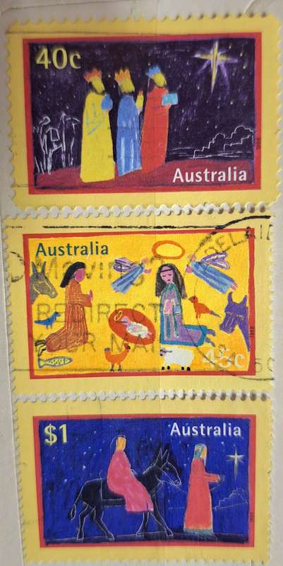 Australia 1998 Christmas Set of 3 Used Hinged stamps