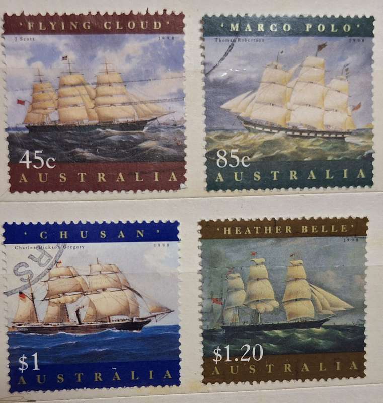 Australia 1998 Maritime Heritage Set of 4 Used Hinged stamps
