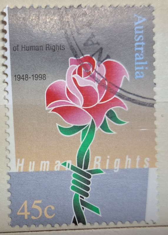 Australia 1998 Human Rights 1 Cancelled Hinged stamp