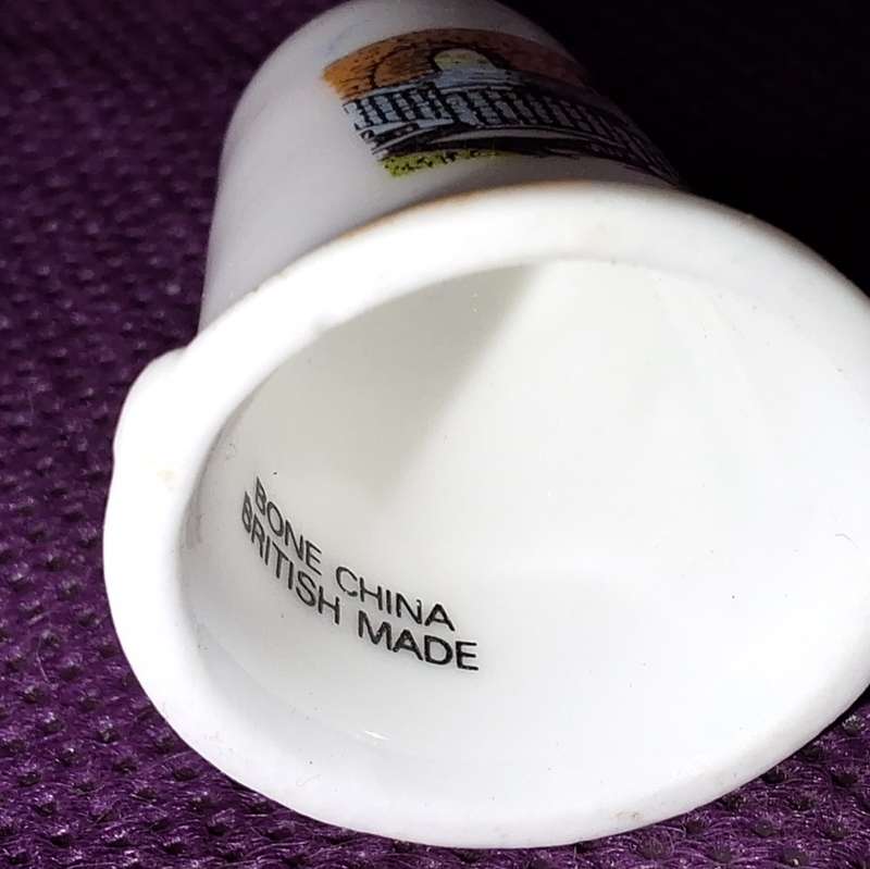 Thimble Bone China British Made Auld Brig Dumfries
