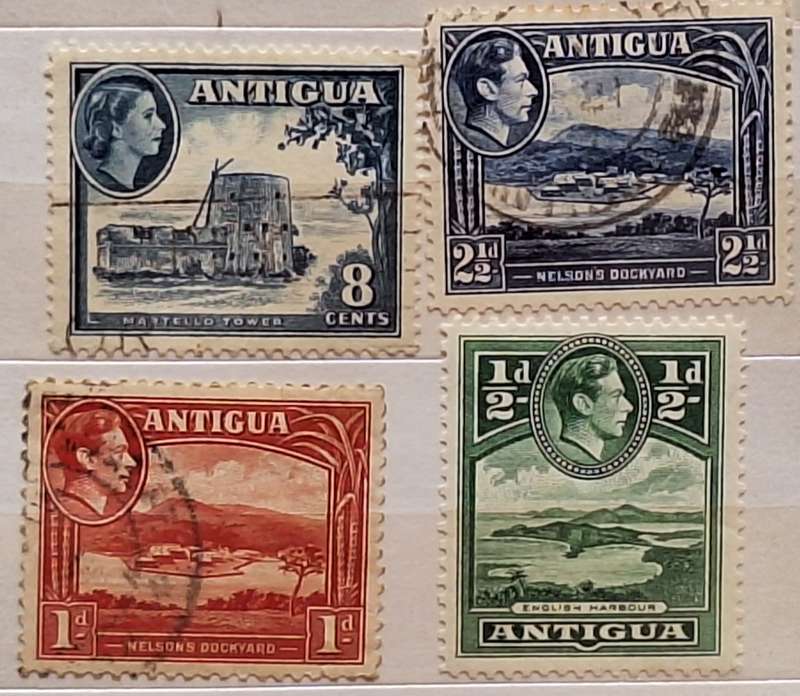 Antigua Mixed Lot 3 Used and 1 Unused stamp