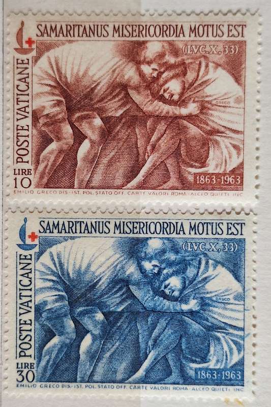Vatican City 1964 Good Samaritan 2 Mint stamps