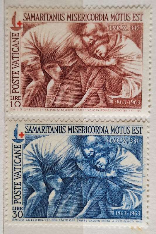 Vatican City 1964 Good Samaritan 2 Mint stamps
