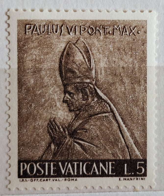 Vatican City 1966 Pope Paul VI 1 Mint stamp