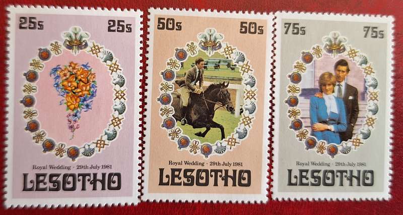 Lesotho 1981 Royal Wedding Set of 3 Mint stamps