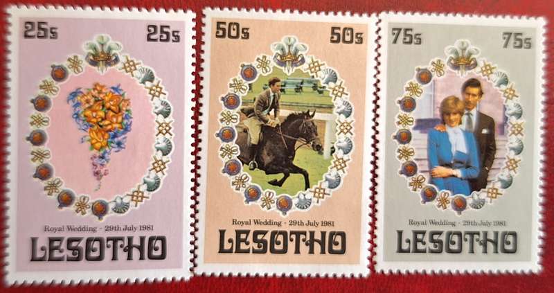Lesotho 1981 Royal Wedding Set of 3 Mint stamps