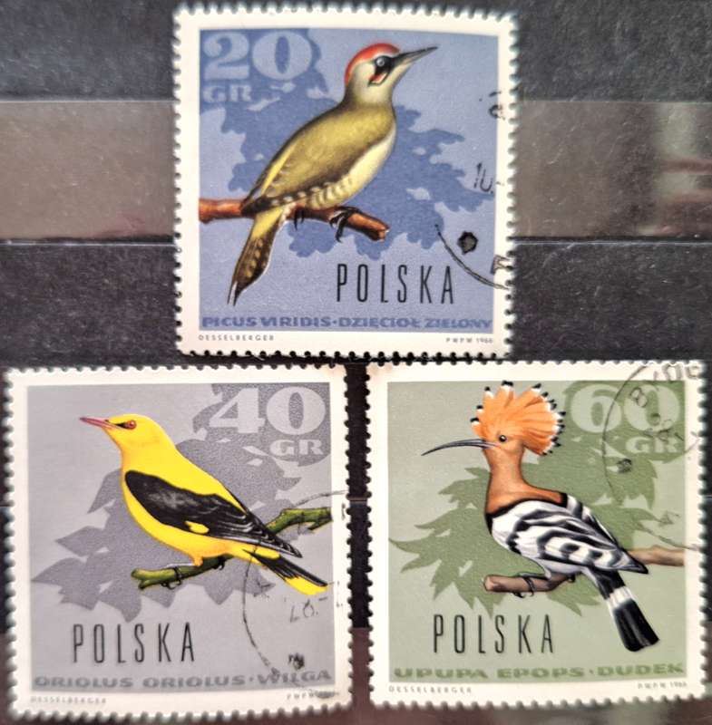 Poland 1966 Birds 3 Cancelled stamps