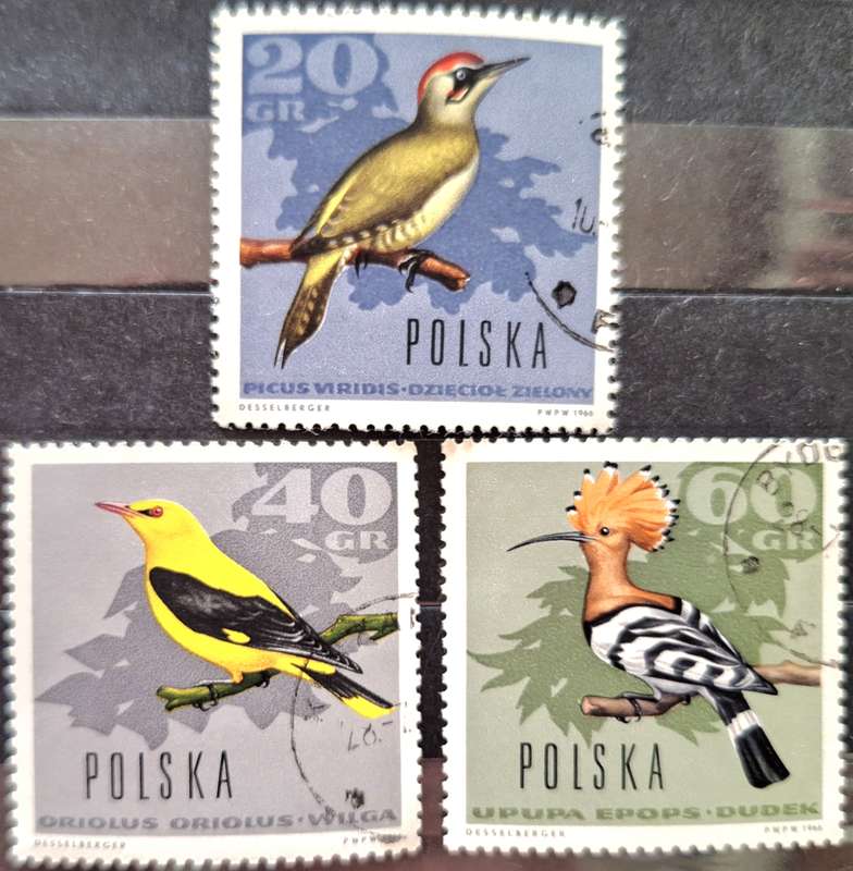 Poland 1966 Birds 3 Cancelled stamps