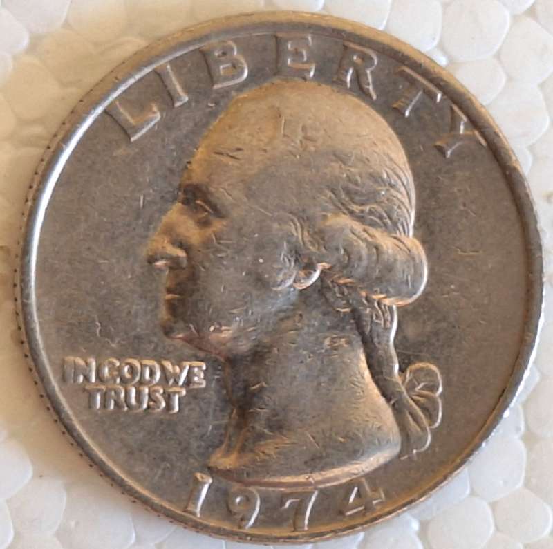 United States 1974 ¼ Dollar "Washington Quarter" Copper-nickel