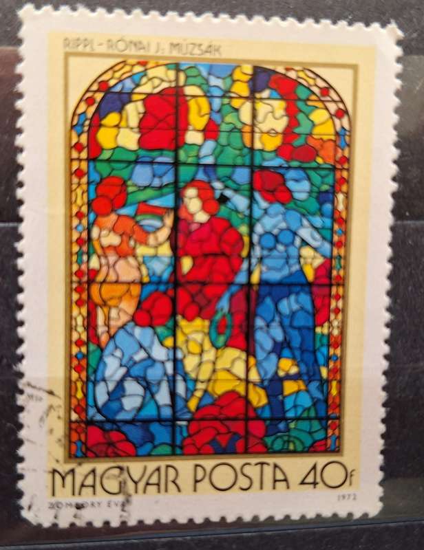 Hungary 1972 Stained Glass Paintings 1 Cancelled stamp