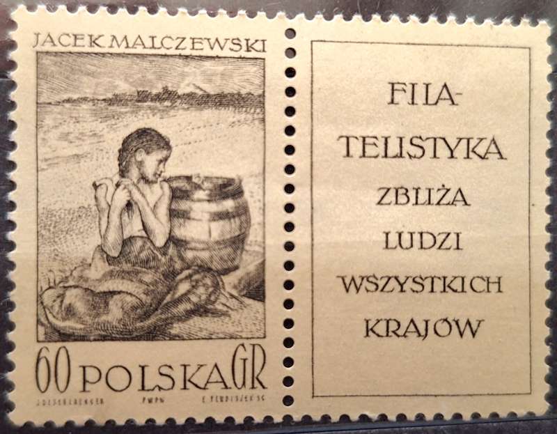 Poland 1962 The Poisoned Well Art by Jacek Malczewski 1 Mint stamp with Tab