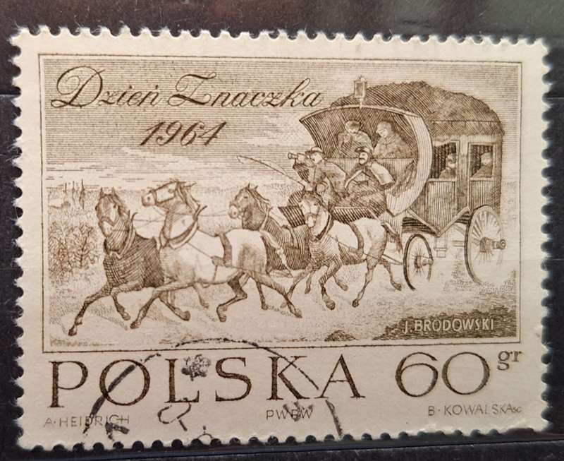 Poland 1964 Stamp Day 1 Cancelled stamp