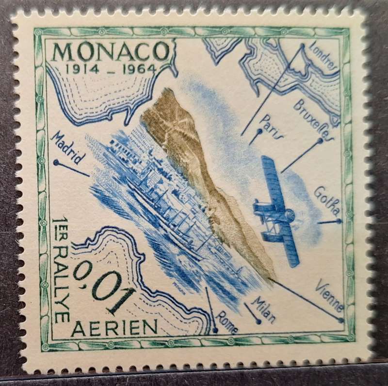 Monaco 1964 50th Anniversary 1st Flight Rally 1 Mint stamp