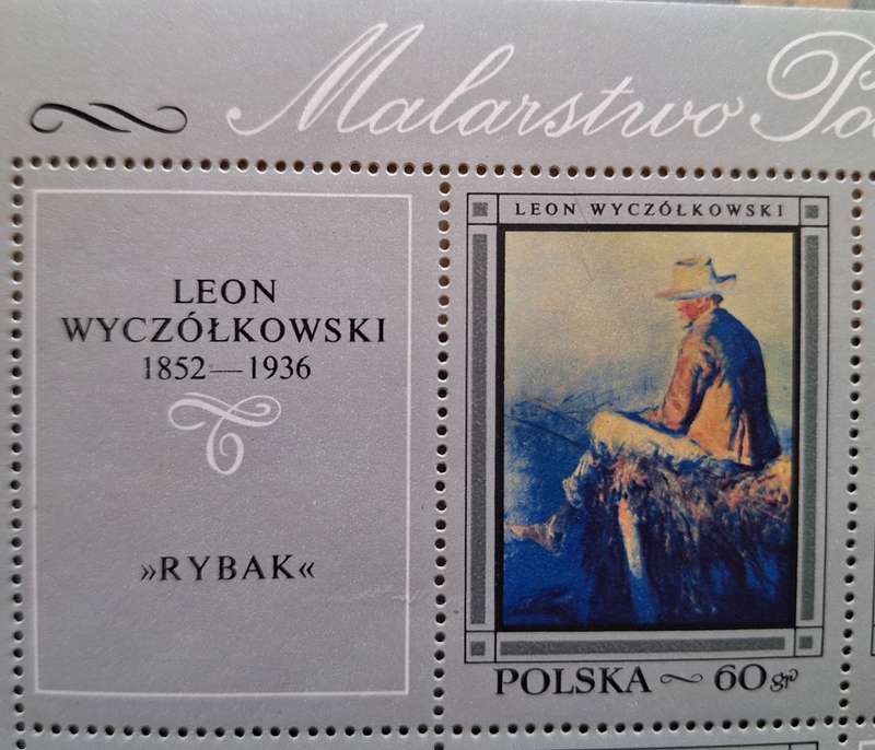 Poland 1968 Painting by Leon Wyczółkowski Fisherman 1 Mint Sheet