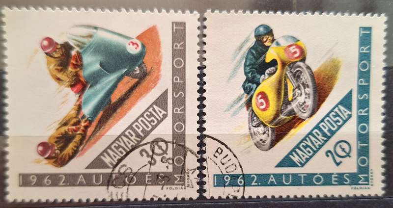 Hungary 1962 Auto and motorsports 2 Cancelled stamps