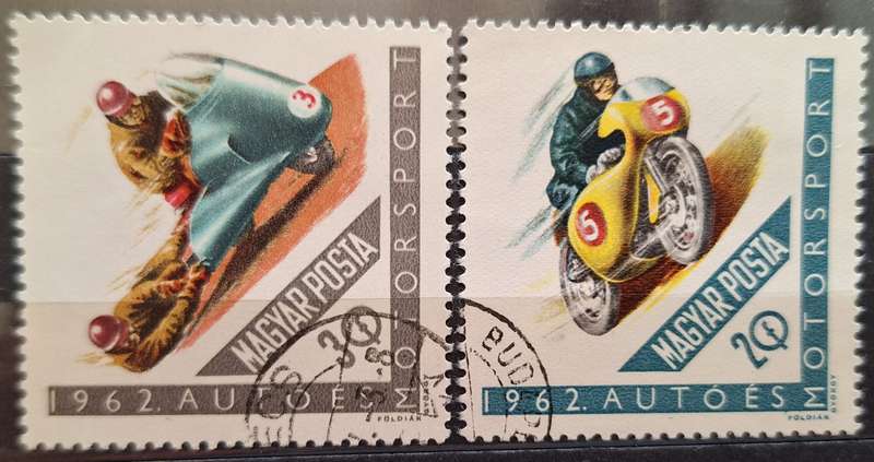 Hungary 1962 Auto and motorsports 2 Cancelled stamps