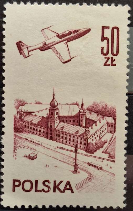 Poland 1978  Plane Over Warsaw Castle 1 Mint stamp
