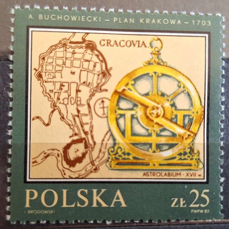Poland 1982 Map of Krakow 1 Mint stamp