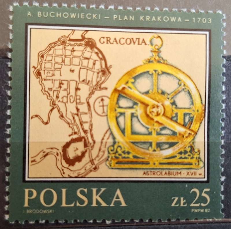Poland 1982 Map of Krakow 1 Mint stamp