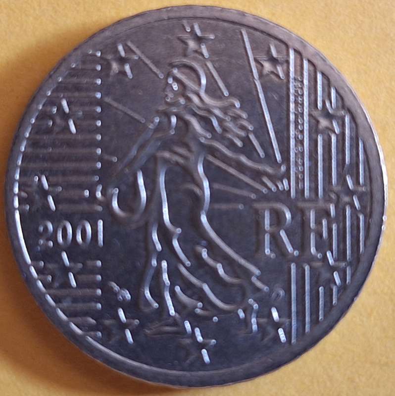 France 2001 50 Euro Cent Nordic gold