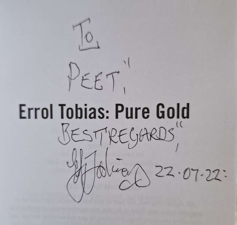 Errol Tobias:  Pure Gold Paperback Signed and Inscribed