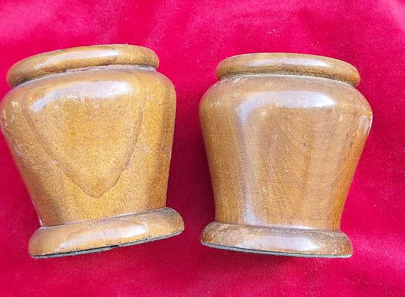 2 Small Wooden Bowls P J van Reenen Rheenendal Genuine Stinkwood