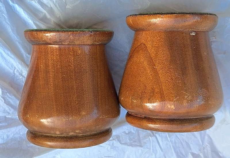 2 Small Wooden Bowls P J van Reenen Rheenendal Genuine Stinkwood