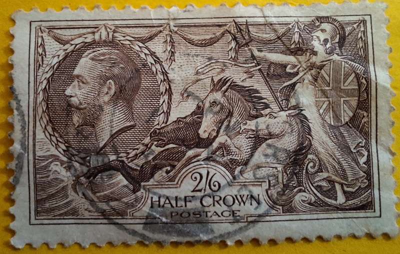 GB 1934 George V Re-Ingraved Seahorse 1 Used stamp
