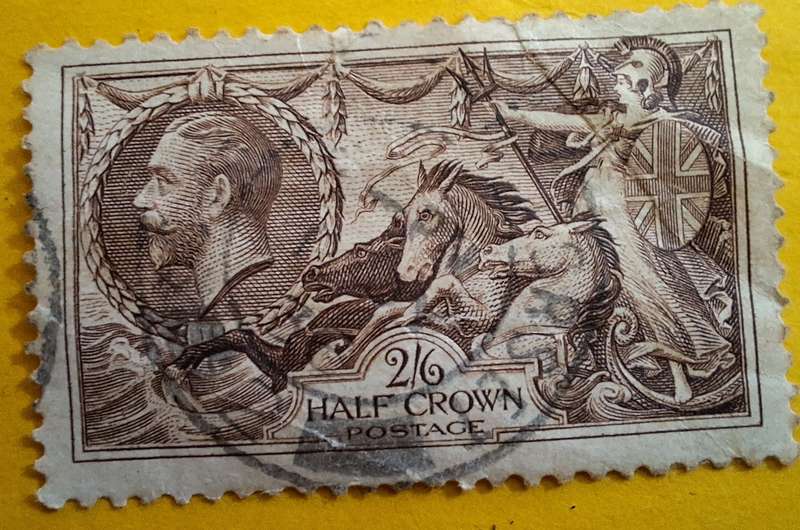 GB 1934 George V Re-Ingraved Seahorse 1 Used stamp