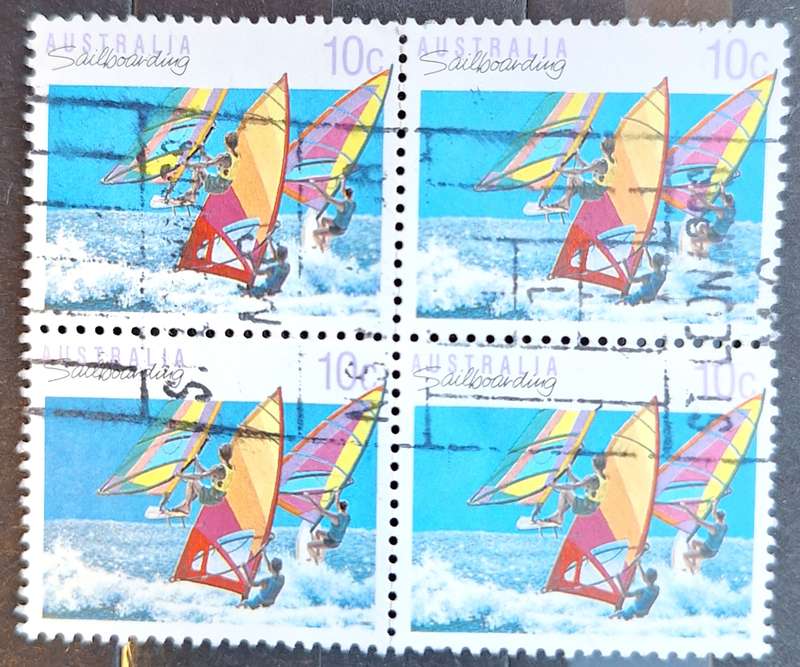 Australia 1989 Sport Block of 4 Used 10c Stamps