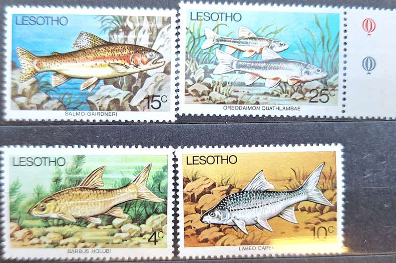 Lesotho 1977 Fish Set of 4 Mint stamps