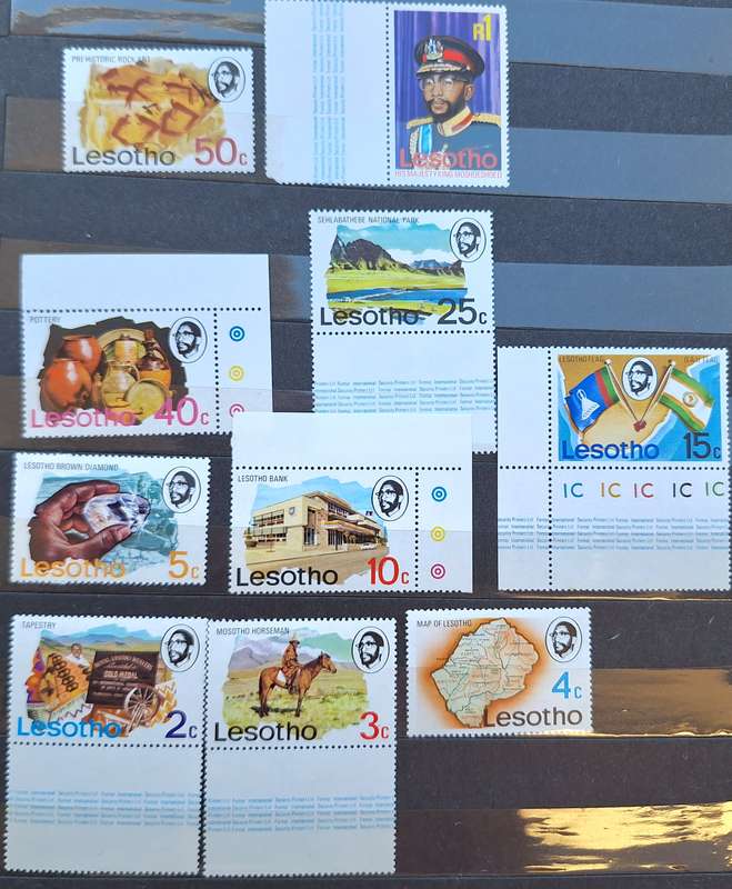 Lesotho 1976 Definitives Set of 10 Mint stamps