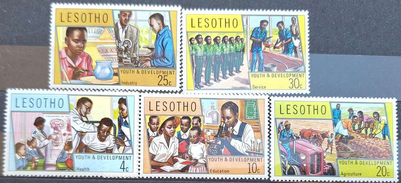 Lesotho 1974 Youth Development Set of 5 Mint stamps