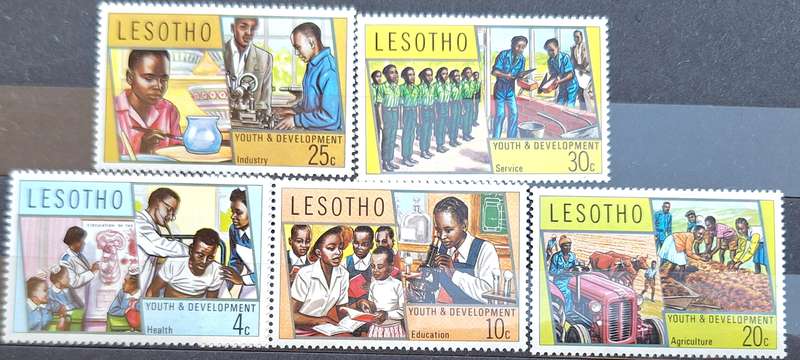Lesotho 1974 Youth Development Set of 5 Mint stamps