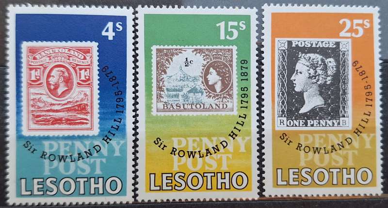 Lesotho 1979 Death Centenary of Sir Rowland Hill Set of 3 Mint stamps