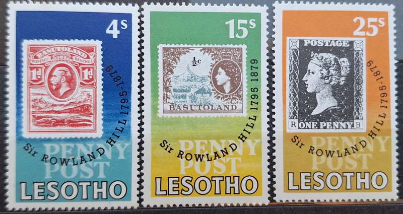 Lesotho 1979 Death Centenary of Sir Rowland Hill Set of 3 Mint stamps