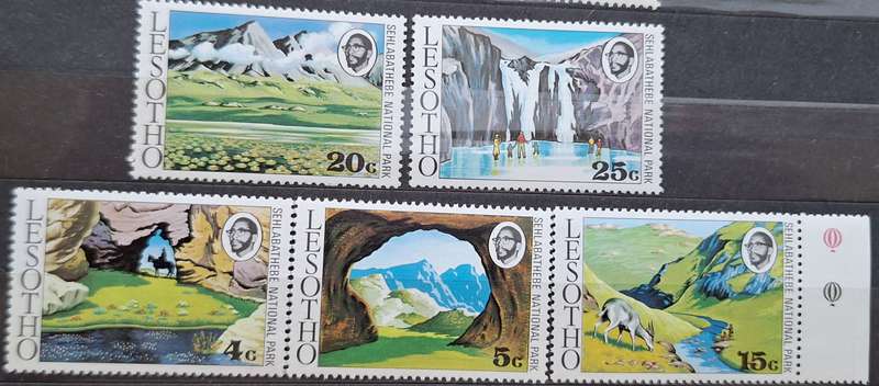 Lesotho 1975 Sehlabathebe National Park Set of 5 Mint stamps