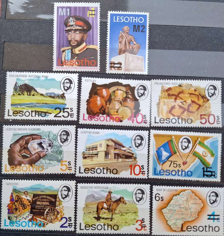 Lesotho 1980 Definitives  Set of 11 Mint Stamps With Overprints