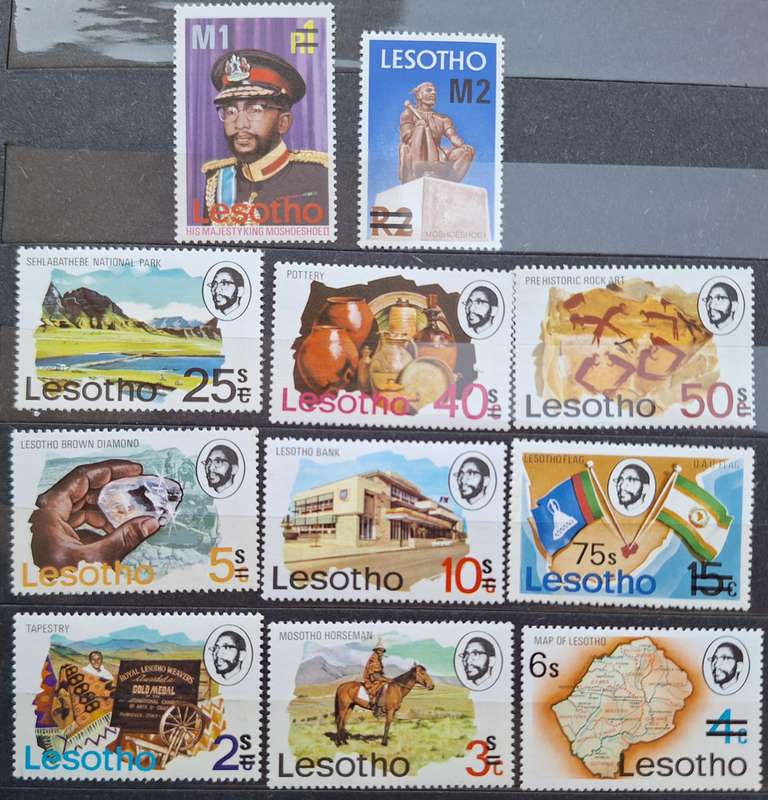 Lesotho 1980 Definitives  Set of 11 Mint Stamps With Overprints